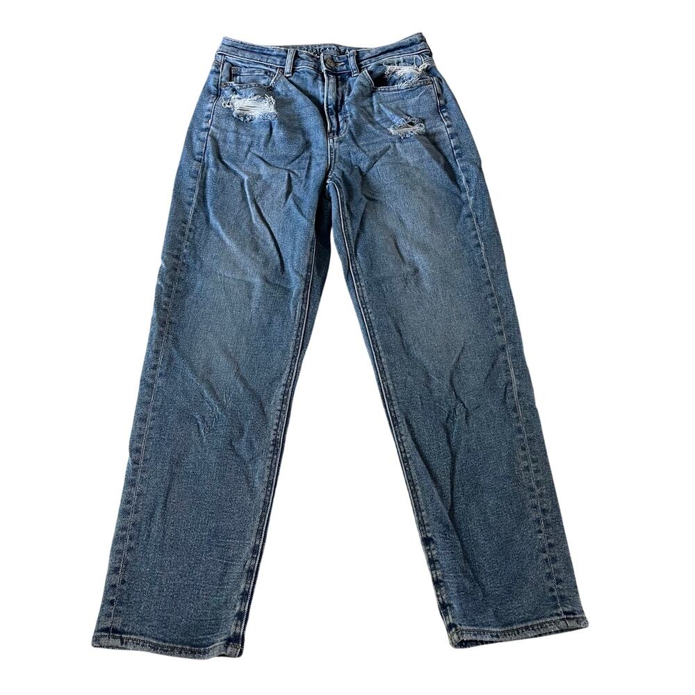 American Eagle High Rise Mom Straight Stretch Jean Wmns Sz 4